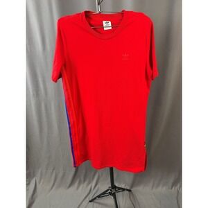 Adidas Originals 3 Stripe Red T-Shirt Dress Women's Medium Casual Athleisure